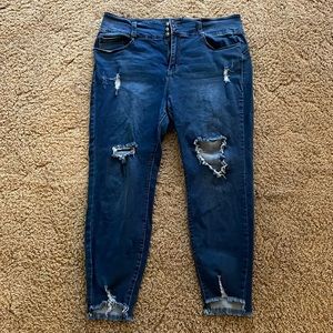 Forever 21+ ripped blue jeans